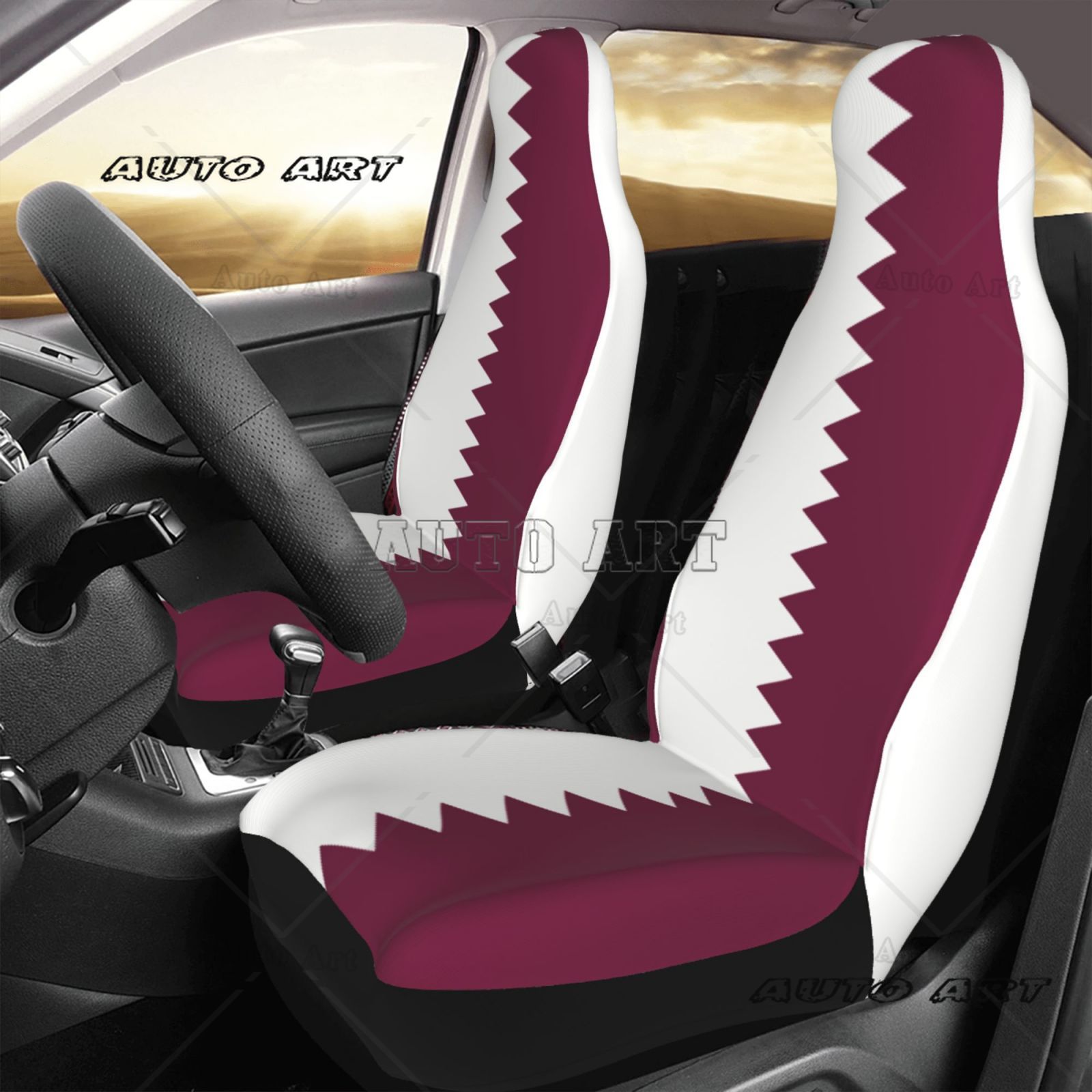 مجموعة غطاء مقعد السيارة ذات ا - مراجعة Qatar Car Accessories وسعره