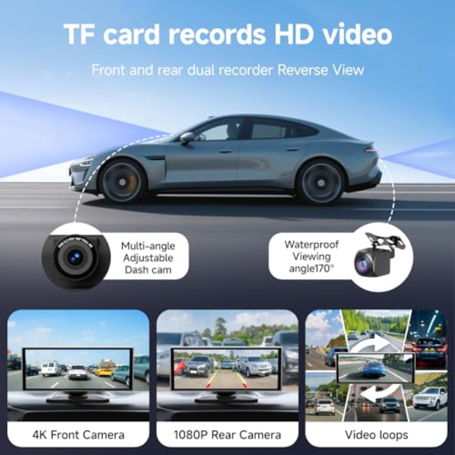 شاشة عرض لوحة القيادة للسيارة: - مراجعة Car Dash Cam وسعره