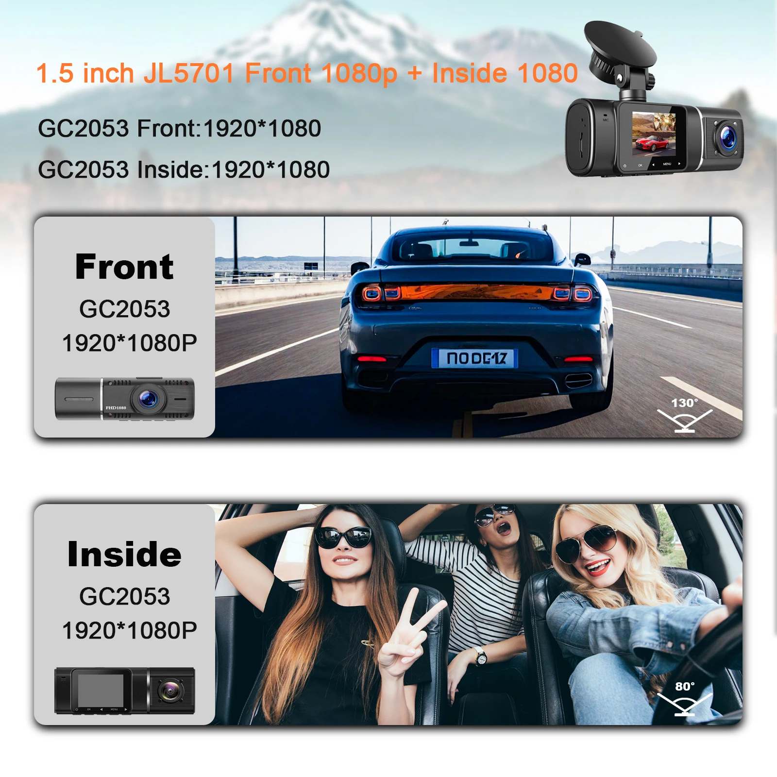 كاميرا سيارة مزدوجة أمامية ودا - مراجعة Car Dash Cam وسعره