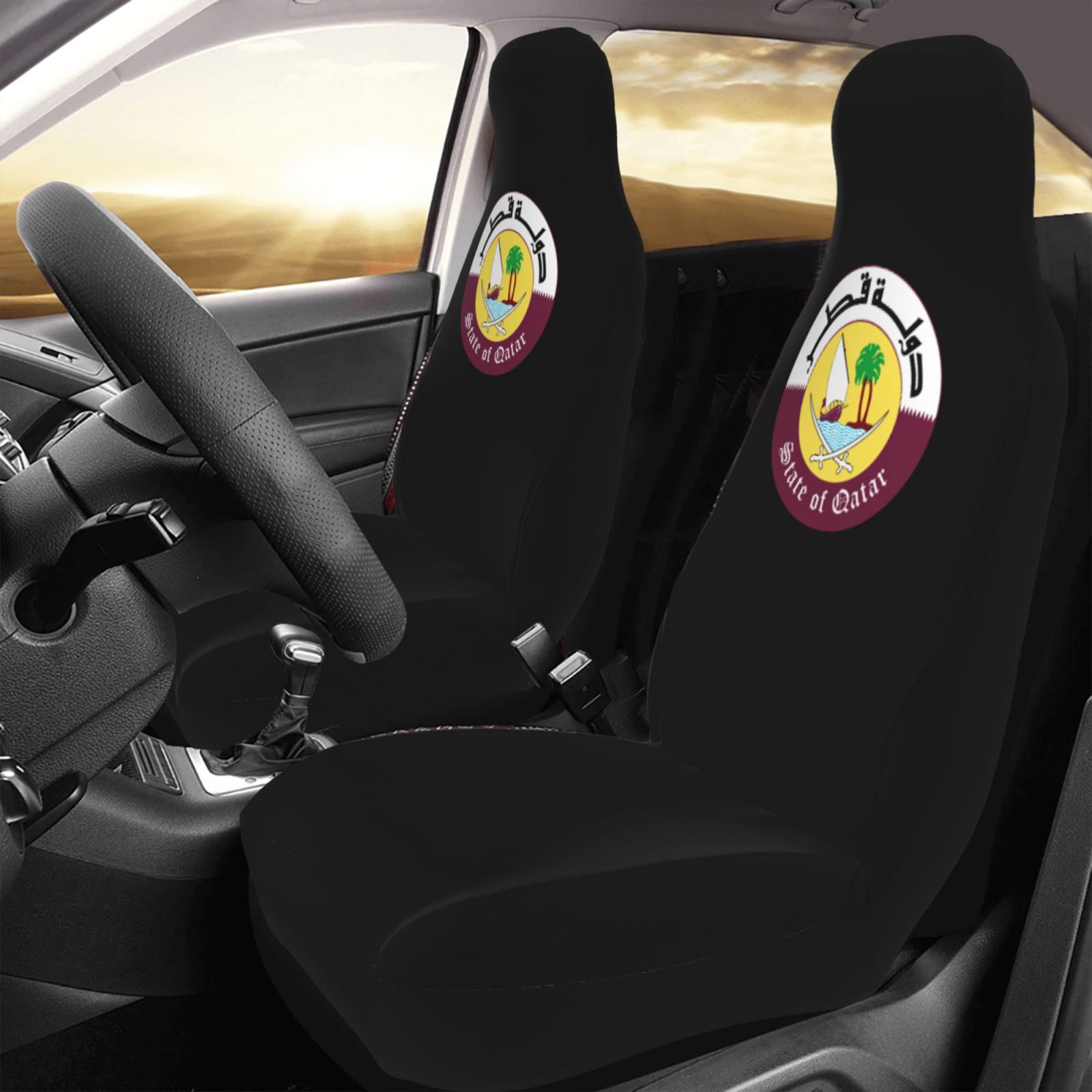 قطر الوطنية شعار نمط مقعد السي - مراجعة Qatar Car Accessories وسعره