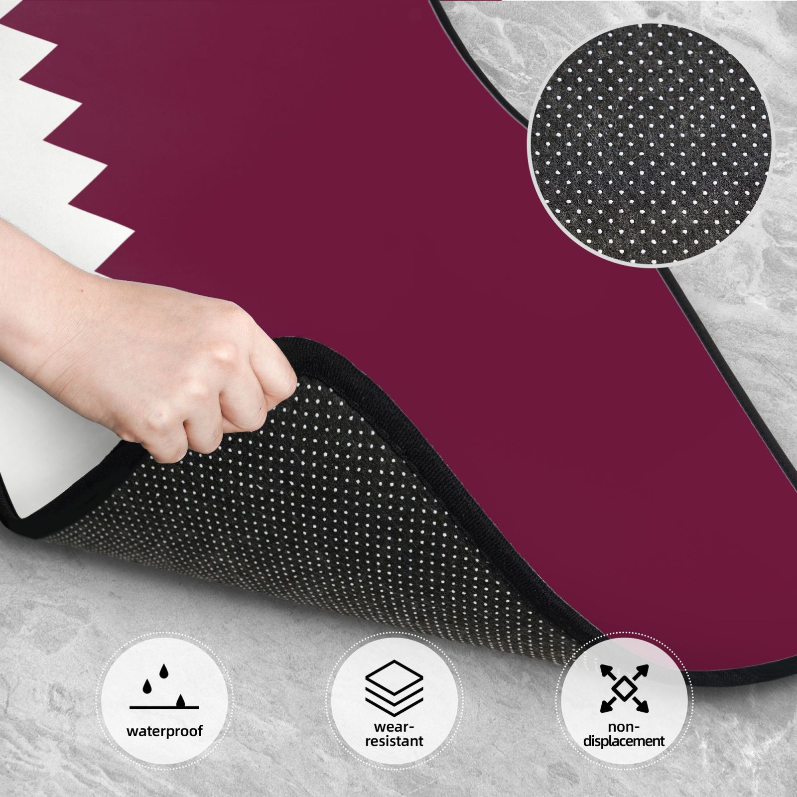 علم قطر نمط الحصير سيارة من 4  - مراجعة Qatar Car Accessories وسعره