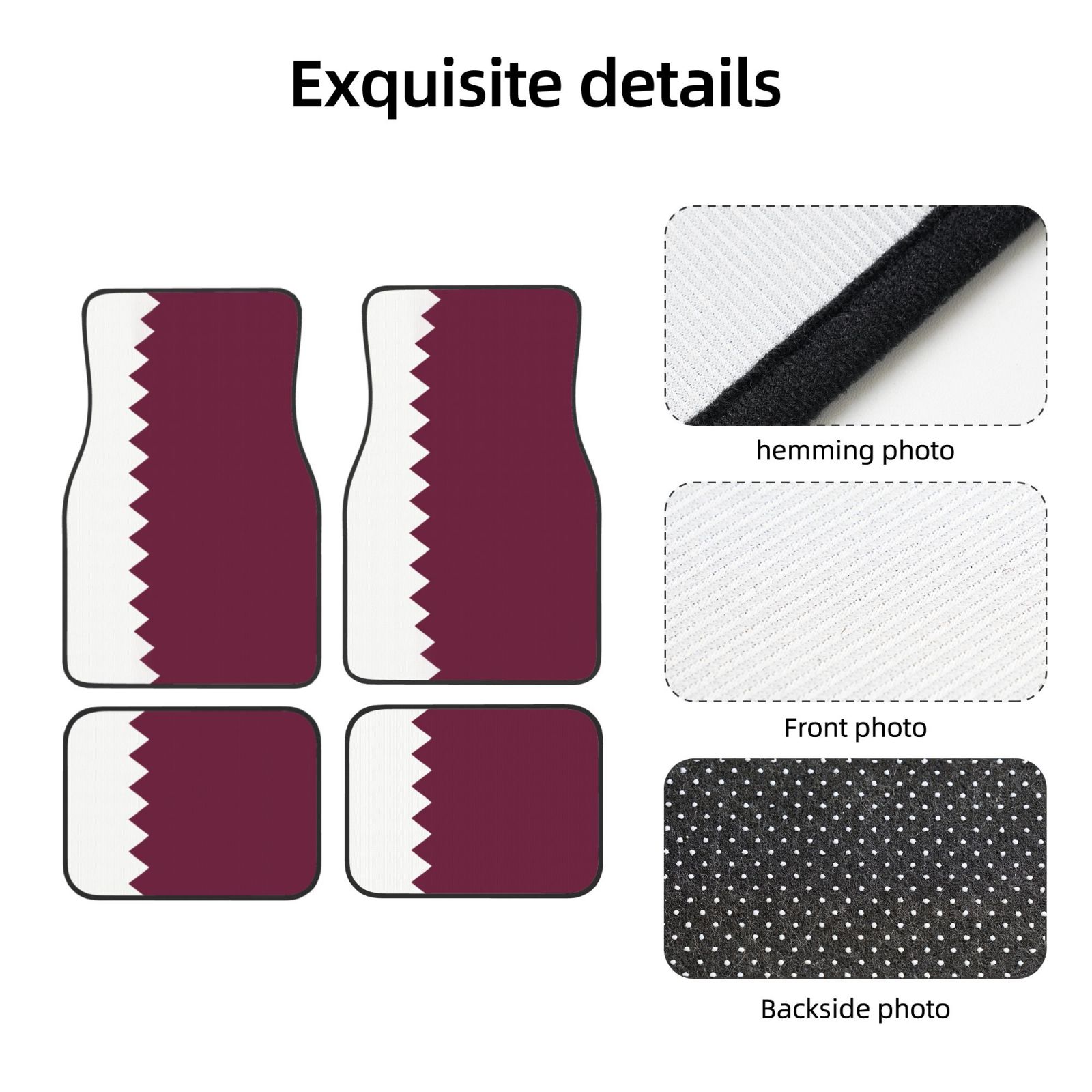 علم قطر نمط الحصير سيارة من 4  - مراجعة Qatar Car Accessories وسعره